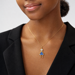 14k September Girl Birthstone Charm - Model Shot