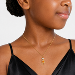 14k November Girl Birthstone Charm - Model Shot