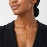 14k November Boy Birthstone Charm - Model Shot