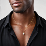 14K 6-7mm White Round Freshwater Cultured Pearl Pendant - Model Shot