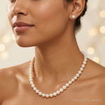 14k 6-7mm FW Cultured Pearl 7.25 w/1 ext Brace 18 w/2 ext Neck Earring Set - Model Shot
