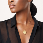 14K 20mm Tree Heart Locket - Model Shot