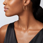 14k 1.20mm Endless Hoop Earring - Model Shot