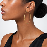 14k 1.25mm Endless Hoop Earring - Model Shot