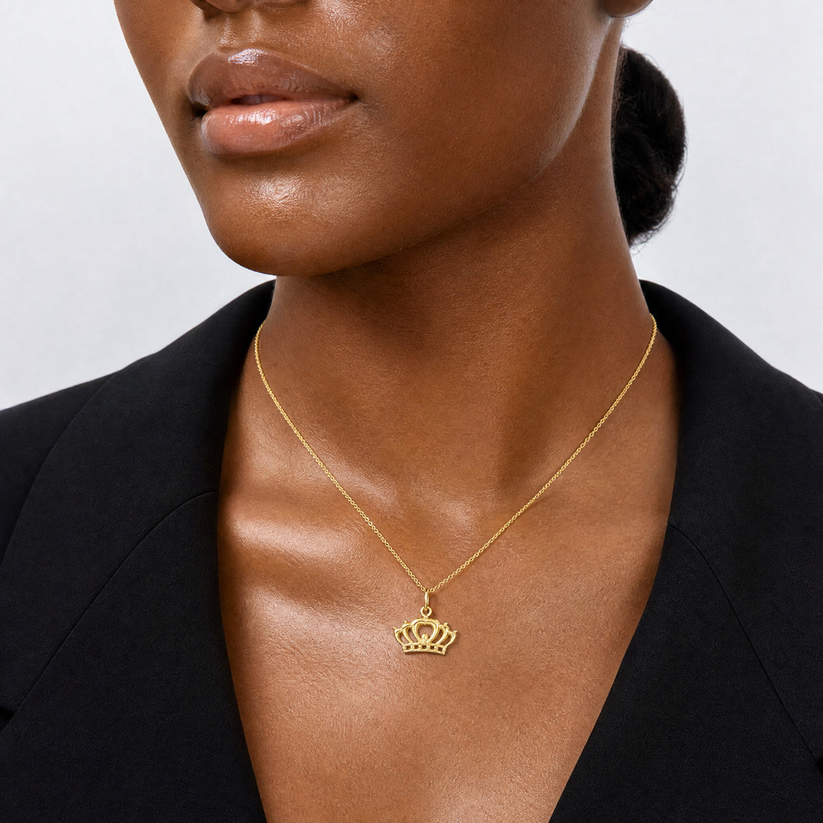 14k Crown Charm - Model Shot