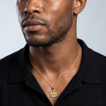 14k Crown Pendant - Model Shot