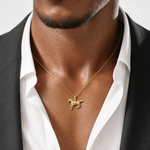 14k Polished Horse Charm - Model Shot