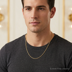 14k 1.50mm D/C Rope with Lobster Clasp Chain - Model Shot