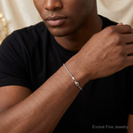 14k White Gold 1.5mm D/C Rope with Lobster Clasp Chain - Model Shot