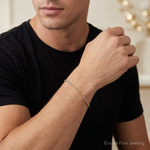 14k Tri-Color 1.75mm D/C Rope Chain - Model Shot