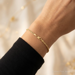 14k 2mm D/C Rope with Lobster Clasp Chain - Model Shot