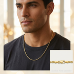 14k 2.25mm D/C Rope with Lobster Clasp Chain - Model Shot