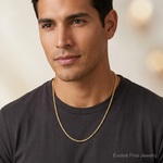 14k 2.75mm D/C Rope with Lobster Clasp Chain - Model Shot