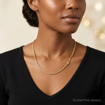 14k 3.5mm D/C Rope with Lobster Clasp Chain - Model Shot