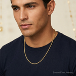 14K 4.25mm D/C Rope with Lobster Clasp Chain - Model Shot