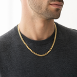 10k 7.3mm Semi-Solid Miami Cuban Chain - Model Shot