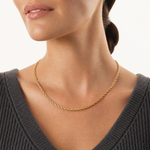 10k 4.25mm Semi-Solid Rope Chain - Model Shot