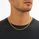 10k 4.5mm Semi-Solid Miami Cuban Chain - Model Shot