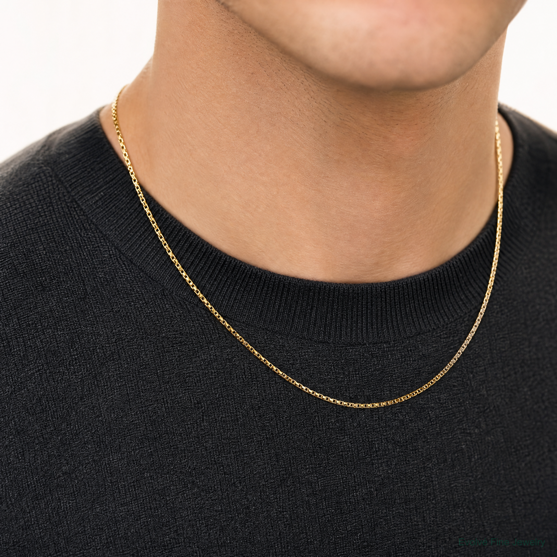 10k 1.05mm Box Chain - Model Shot