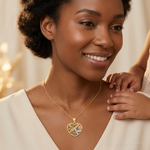 10K Two-Tone w/White Rhodium ABUELA Pendant - Model Shot