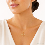 10K CZ Heart Pendant - Model Shot
