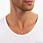 10K Polished Clear CZ Bee Charm - Model Shot