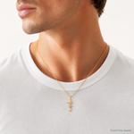 10K Polished CZ Seahorse Charm - Model Shot