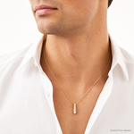 10K Polished CZ Fancy Chain Slide - Model Shot