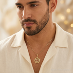 10K Star Of David Charm - Model Shot