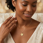 10K I LOVE YOU Heart Charm - Model Shot
