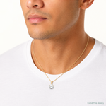 10k Polished 8mm CZ Round Solitaire Pendant - Model Shot