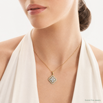 10k Polished CZ Fancy Pendant - Model Shot
