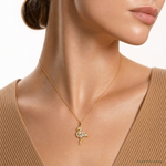 10k Polished CZ Flamingo Pendant - Model Shot