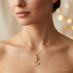 10k Anchor Charm - Model Shot