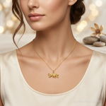 10k Solid Satin Small Leopard Charm - Model Shot