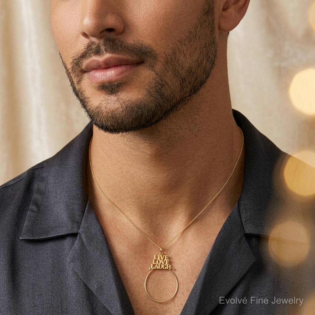 10K LIVE LOVE LAUGH Charm Holder - Model Shot