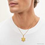 10k Solid Satin Snowflake Charm - Model Shot