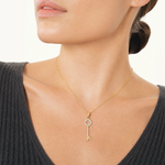 10k CZ Key Pendant - Model Shot