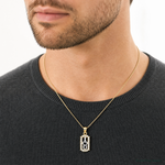 10K w/ Rhodium CZ I LOVE YOU Charm - Model Shot
