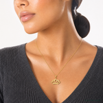 10k Crown Charm - Model Shot