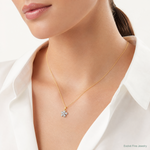 10k Small CZ Flower Charm - Model Shot