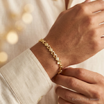 10k Heart Bracelet - Model Shot
