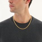 10K 6.25mm Solid Miami Cuban Chain - Model Shot