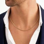 10k 2.5mm Semi-solid D/C Rope Chain - Model Shot