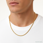 10k 3.5mm Semi-solid D/C Rope Chain - Model Shot