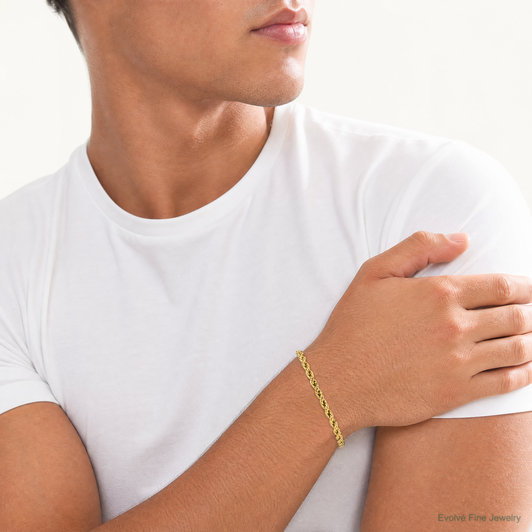 10k 5.5mm Semi-solid D/C Rope Chain - Model Shot