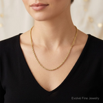 10k 2.50mm Extra-Light Diamond Cut Rope Chain - Model Shot