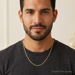 10k 1.75mm Diamond-cut Rope Chain - Model Shot