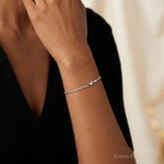 10k White Gold 1.75mm Diamond-cut Rope Chain - Model Shot