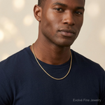 10k 2mm Diamond-cut Rope Chain - Model Shot
